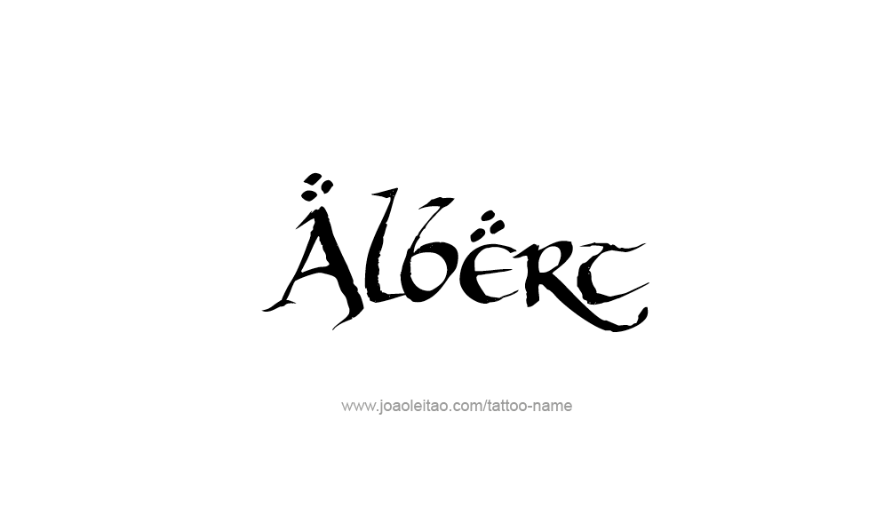 Tattoo Design  Name Albert   