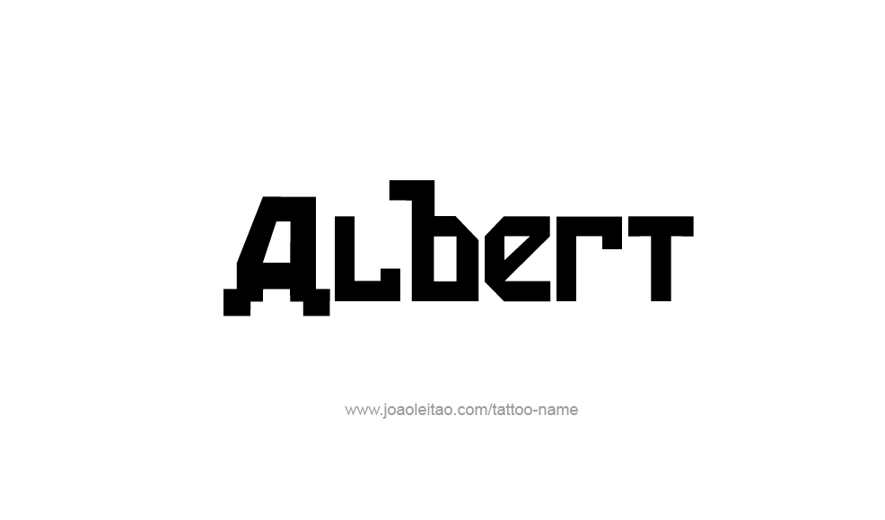 Tattoo Design  Name Albert   