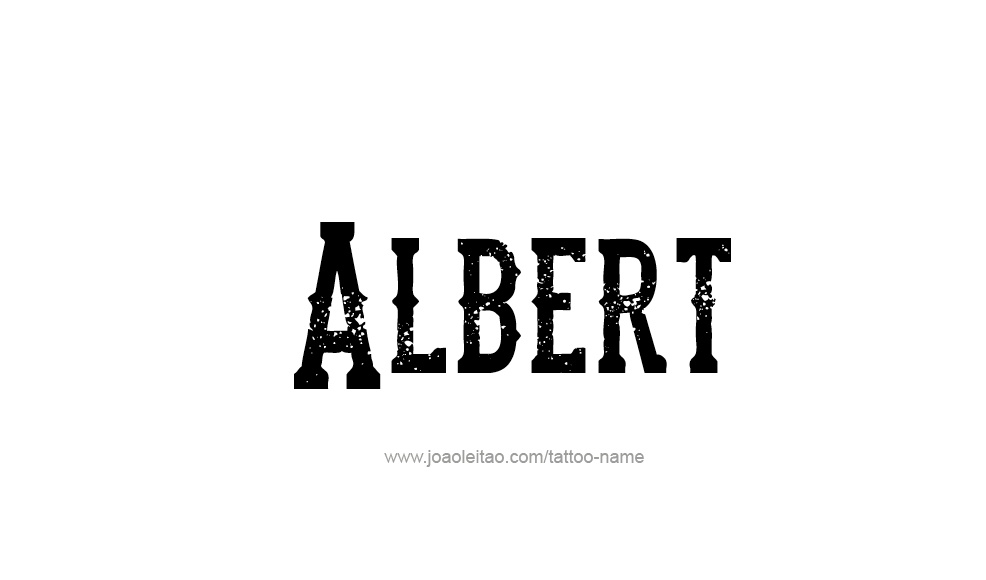 Tattoo Design  Name Albert   