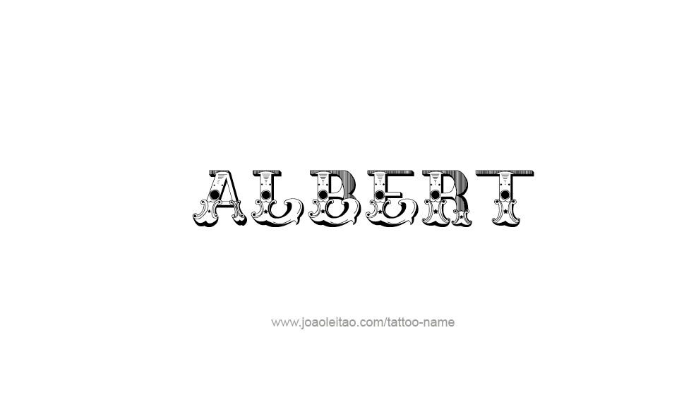 Tattoo Design  Name Albert   