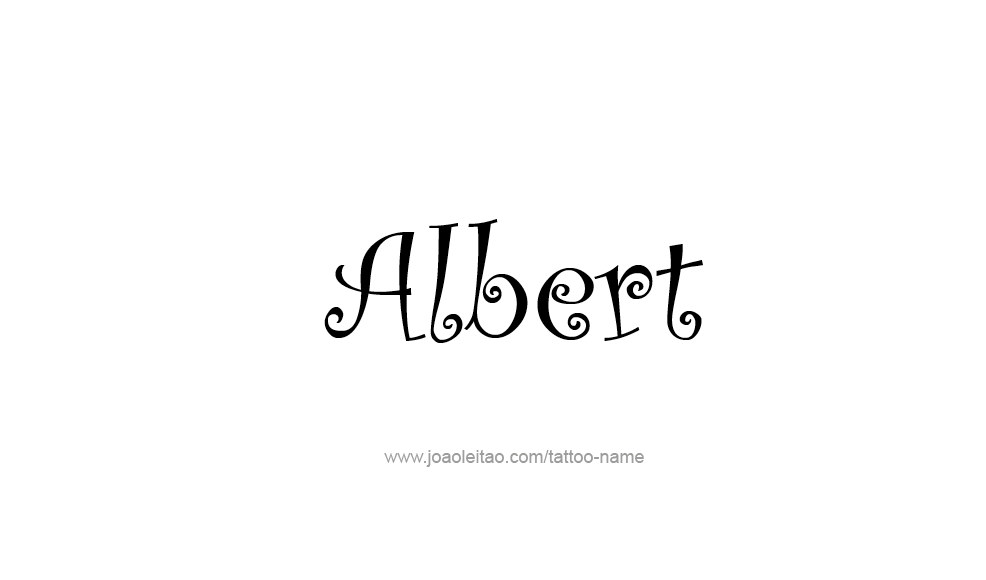 Tattoo Design  Name Albert   