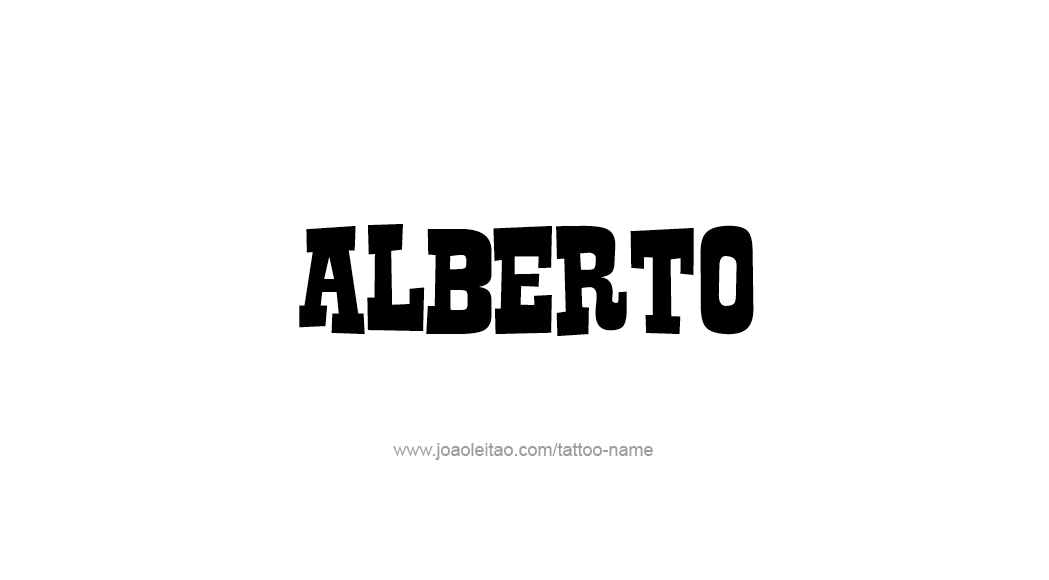 Tattoo Design  Name Alberto   