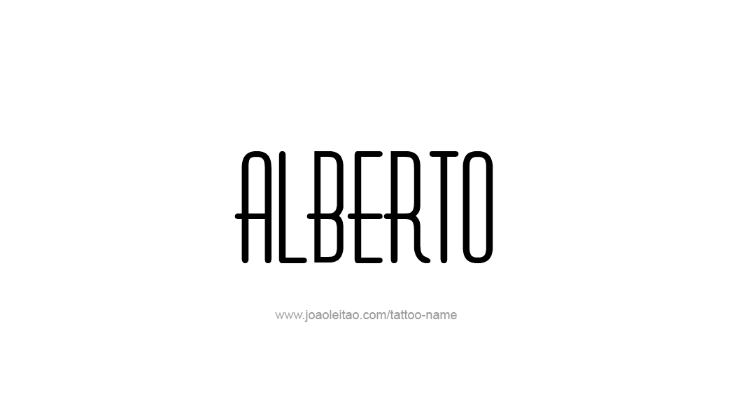 Tattoo Design  Name Alberto   