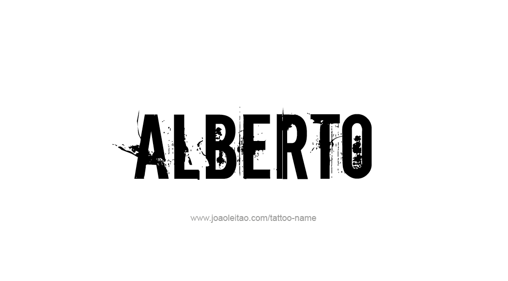 Tattoo Design  Name Alberto   