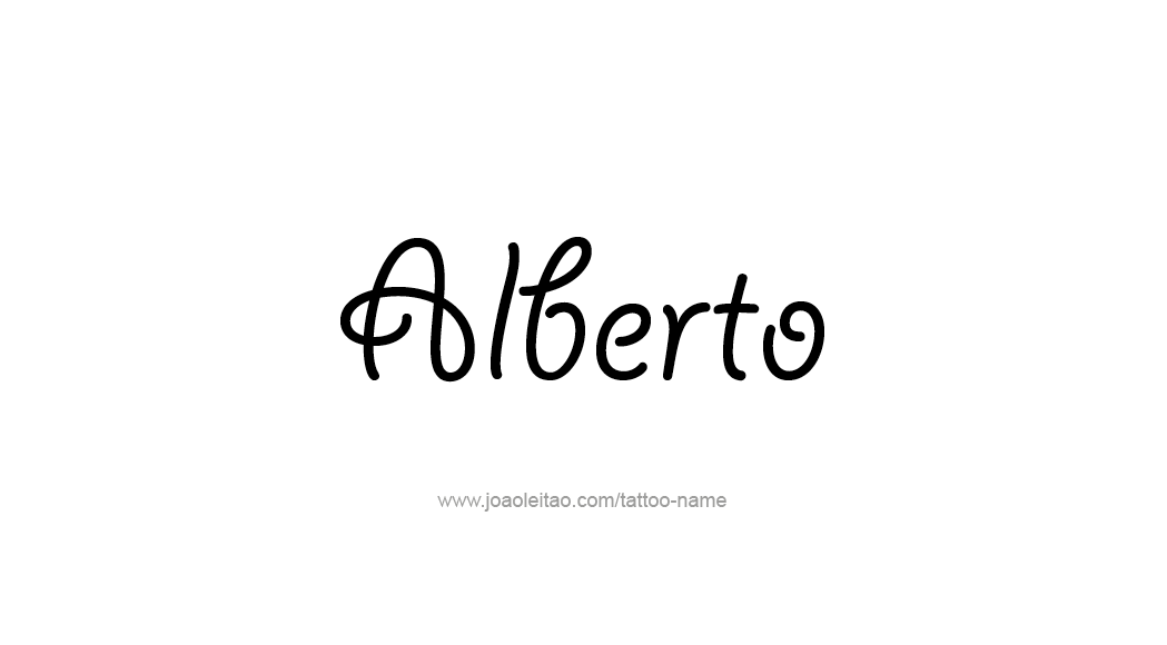 Tattoo Design  Name Alberto   