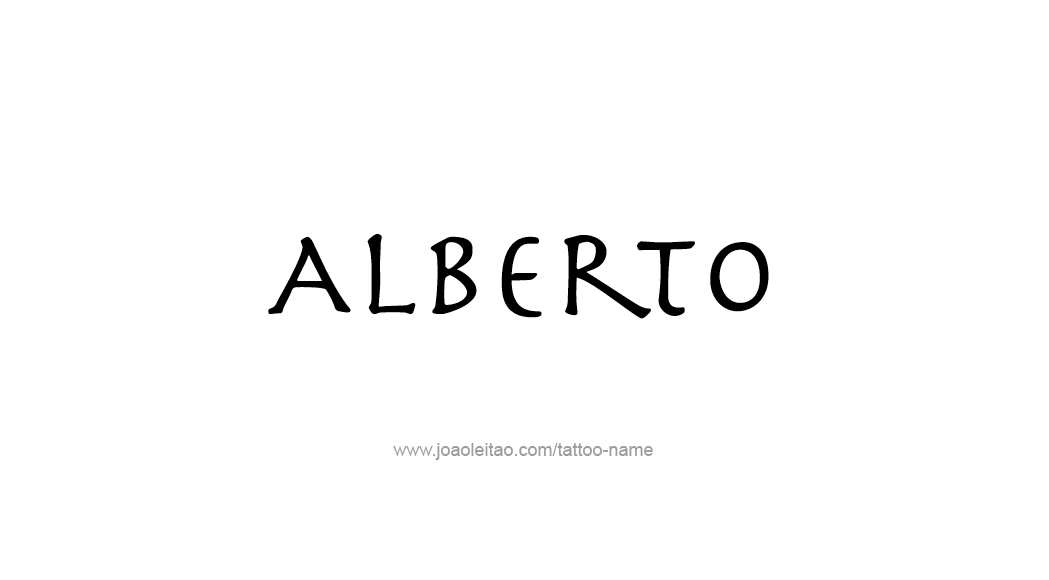 Tattoo Design  Name Alberto   