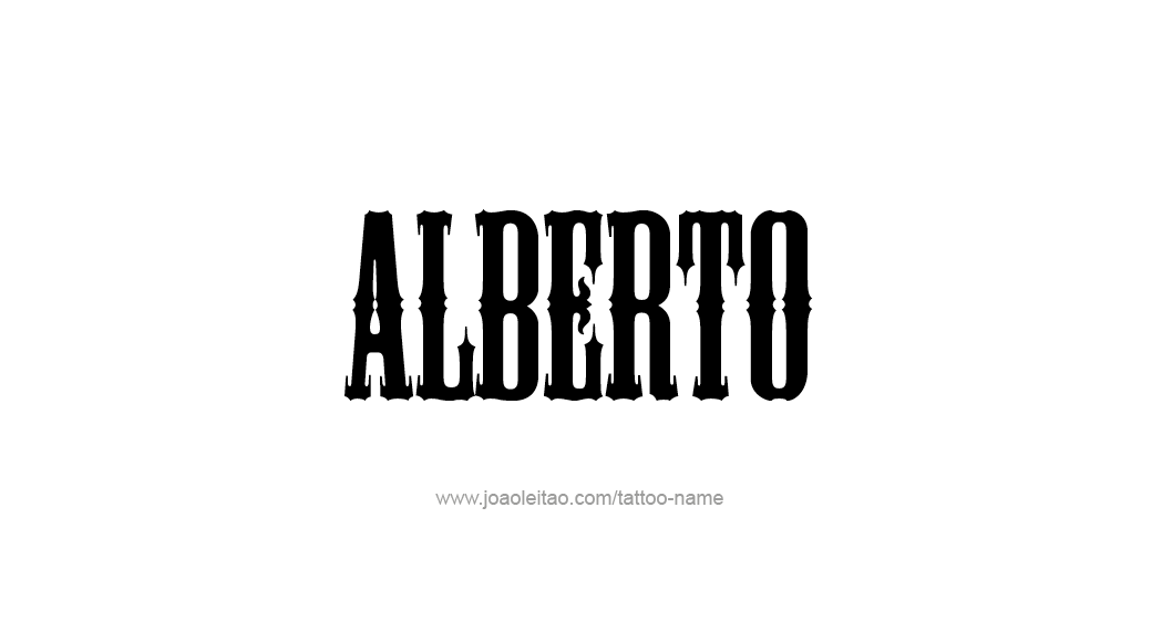 Tattoo Design  Name Alberto   