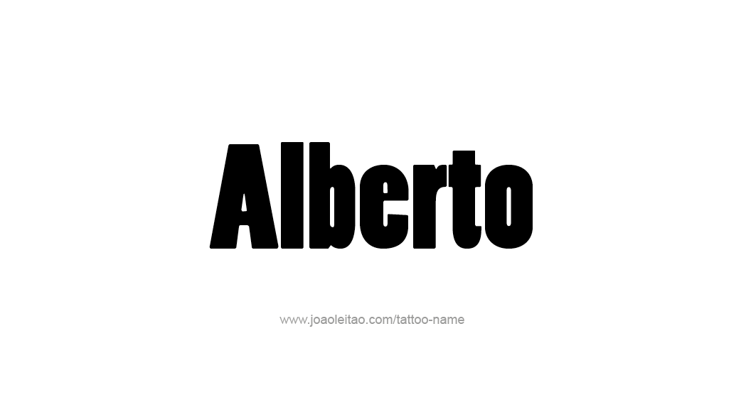 Tattoo Design  Name Alberto   