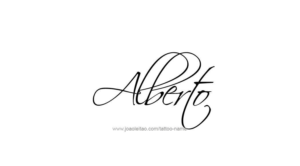 Tattoo Design  Name Alberto   