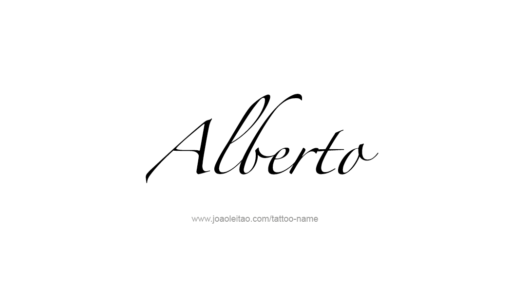 Tattoo Design  Name Alberto   