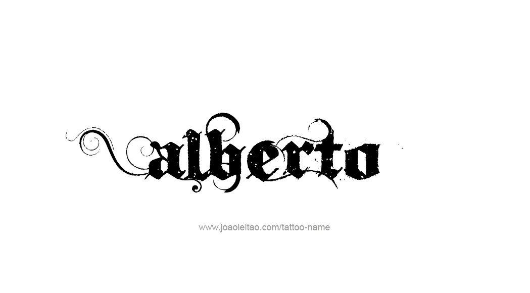 Tattoo Design  Name Alberto   