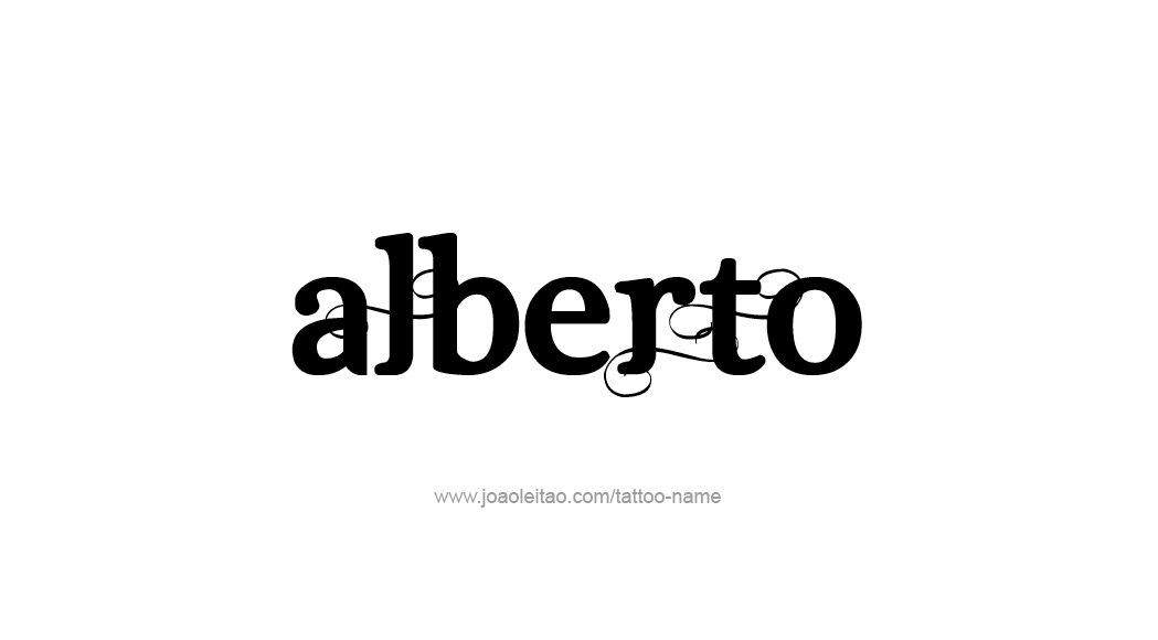 Tattoo Design  Name Alberto   