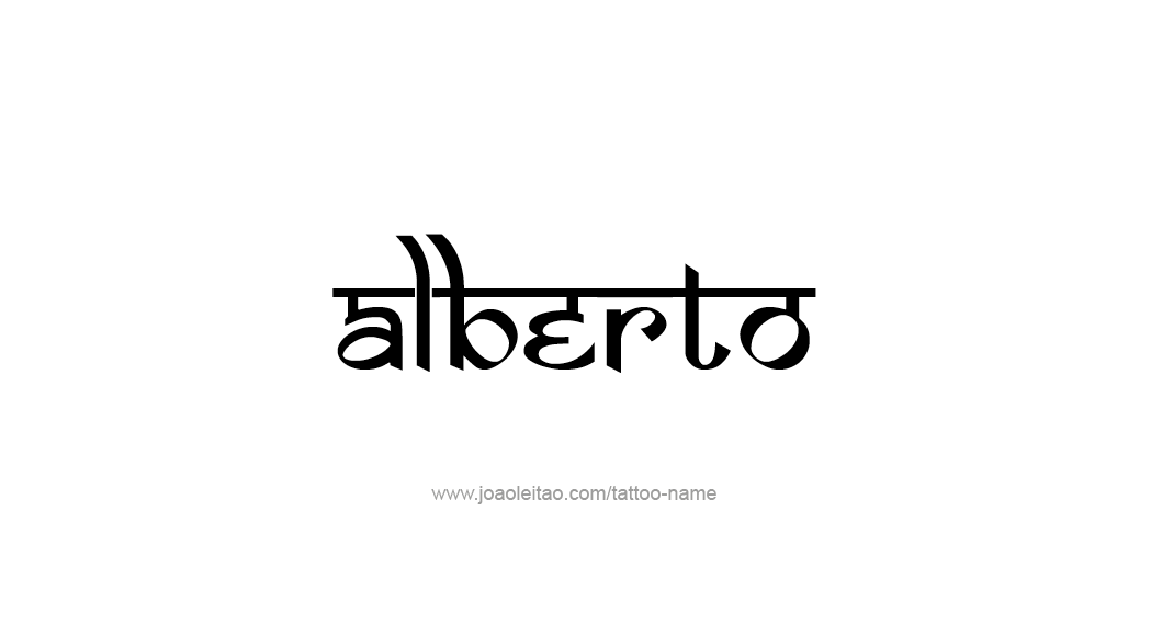 Tattoo Design  Name Alberto   