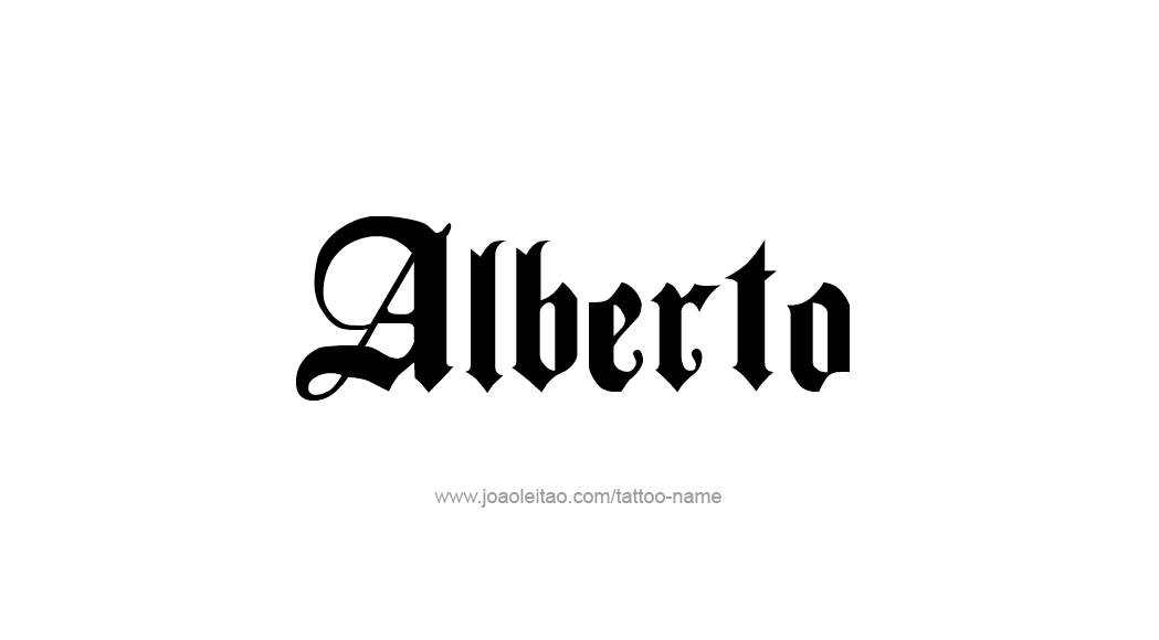 Tattoo Design  Name Alberto   