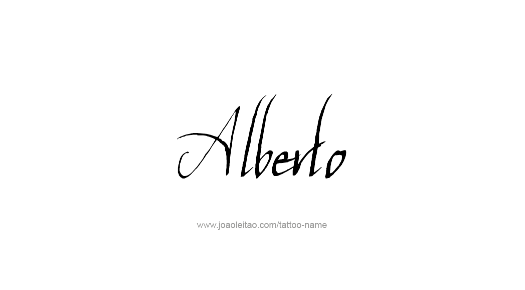 Tattoo Design  Name Alberto   