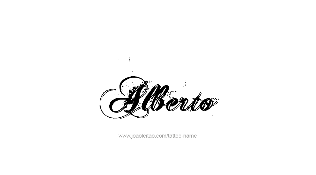 Tattoo Design  Name Alberto   