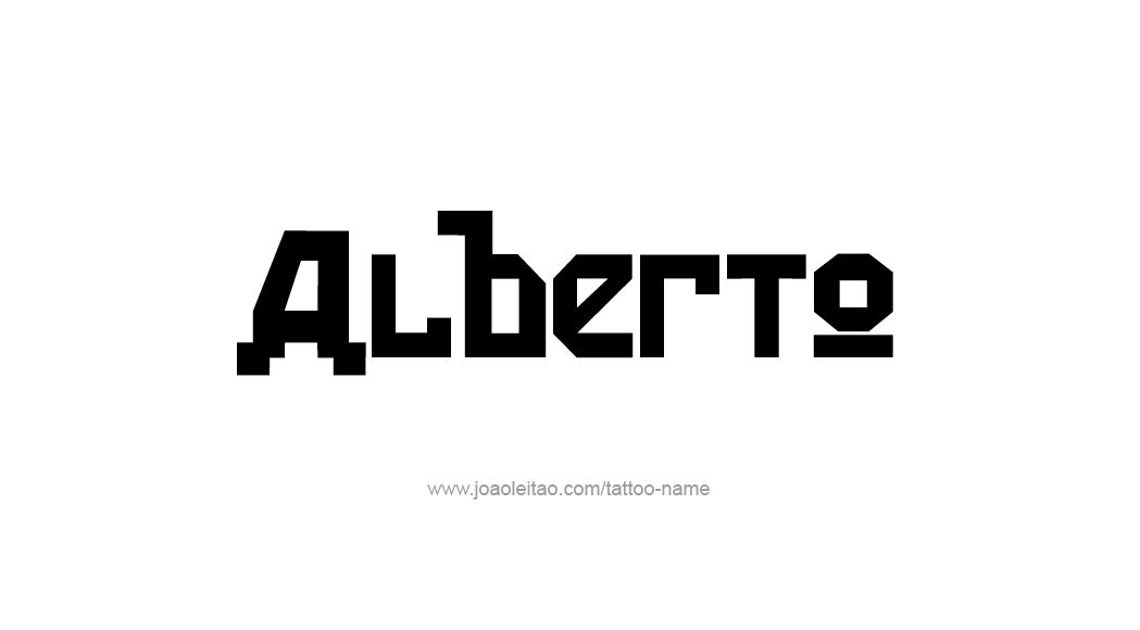 Tattoo Design  Name Alberto   