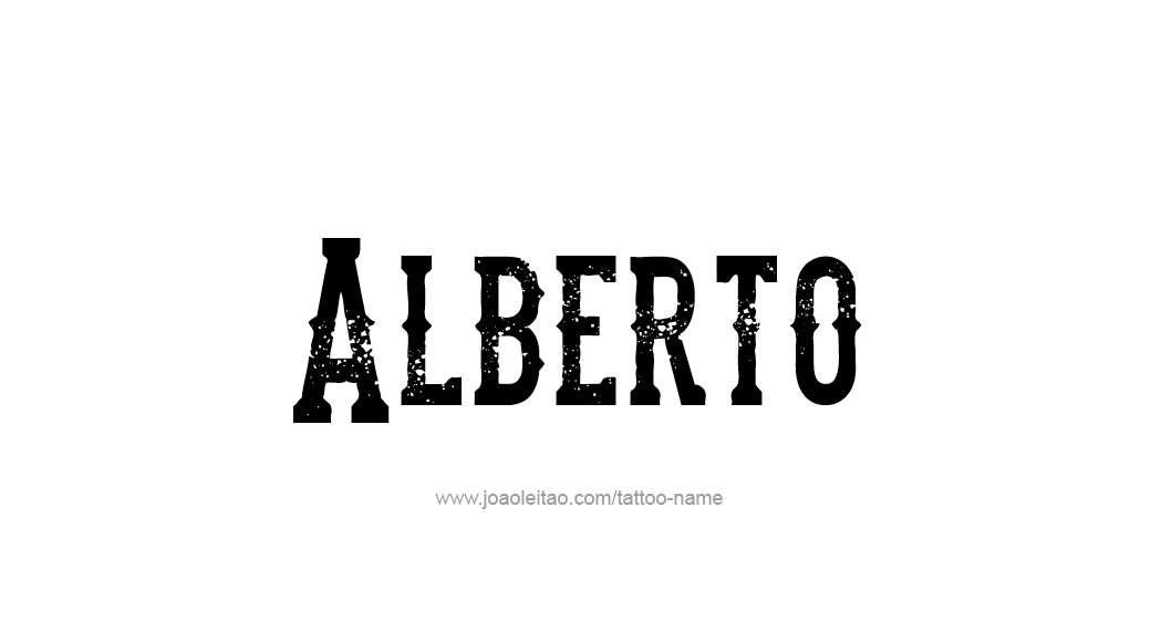 Tattoo Design  Name Alberto   