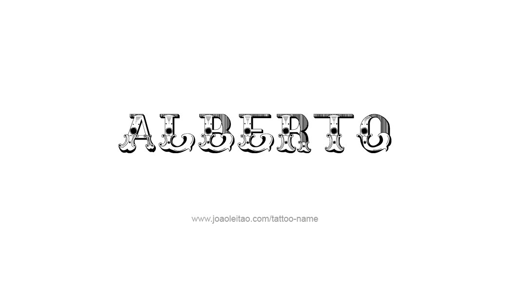 Tattoo Design  Name Alberto   
