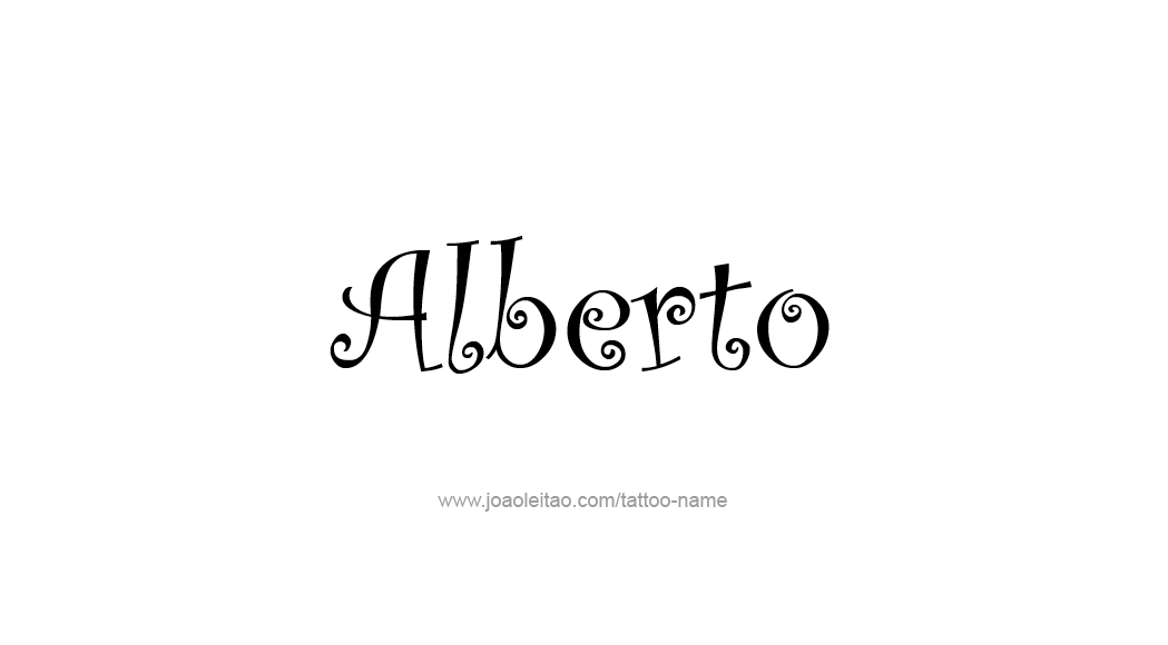 Tattoo Design  Name Alberto   