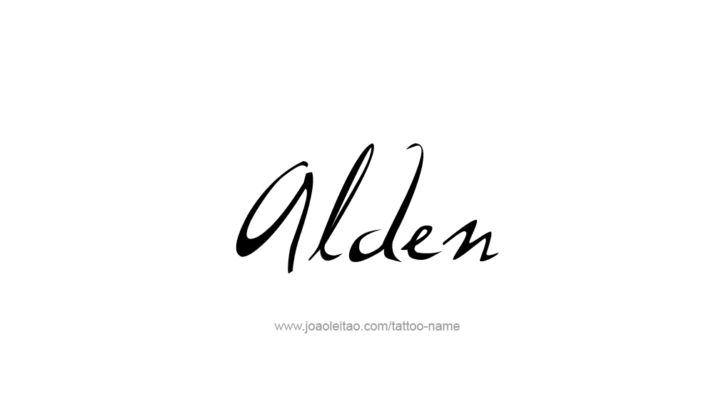 Tattoo Design  Name Alden   