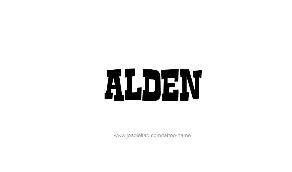 Tattoo Design  Name Alden   