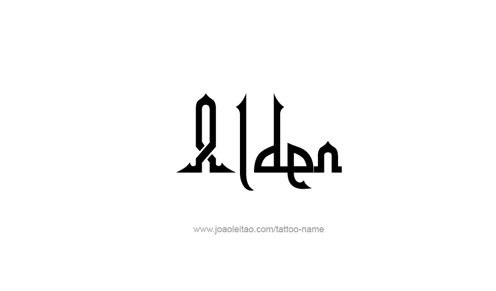 Tattoo Design  Name Alden   