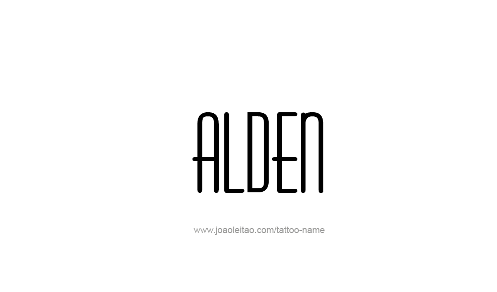 Tattoo Design  Name Alden   