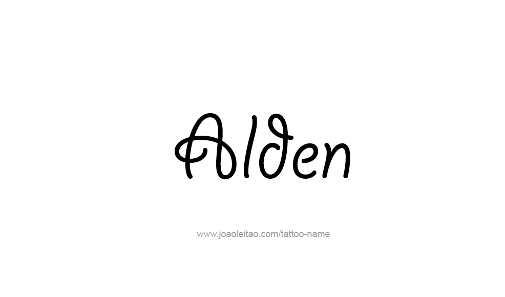 Tattoo Design  Name Alden   