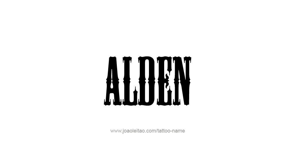 Tattoo Design  Name Alden   