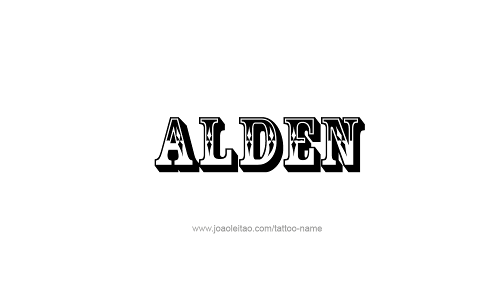 Tattoo Design  Name Alden   