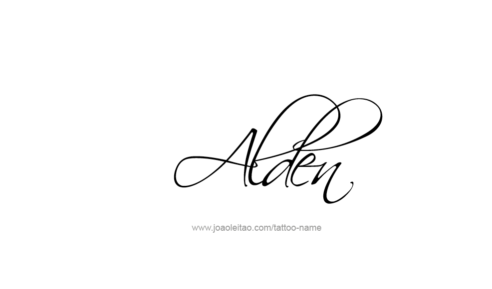 Tattoo Design  Name Alden   