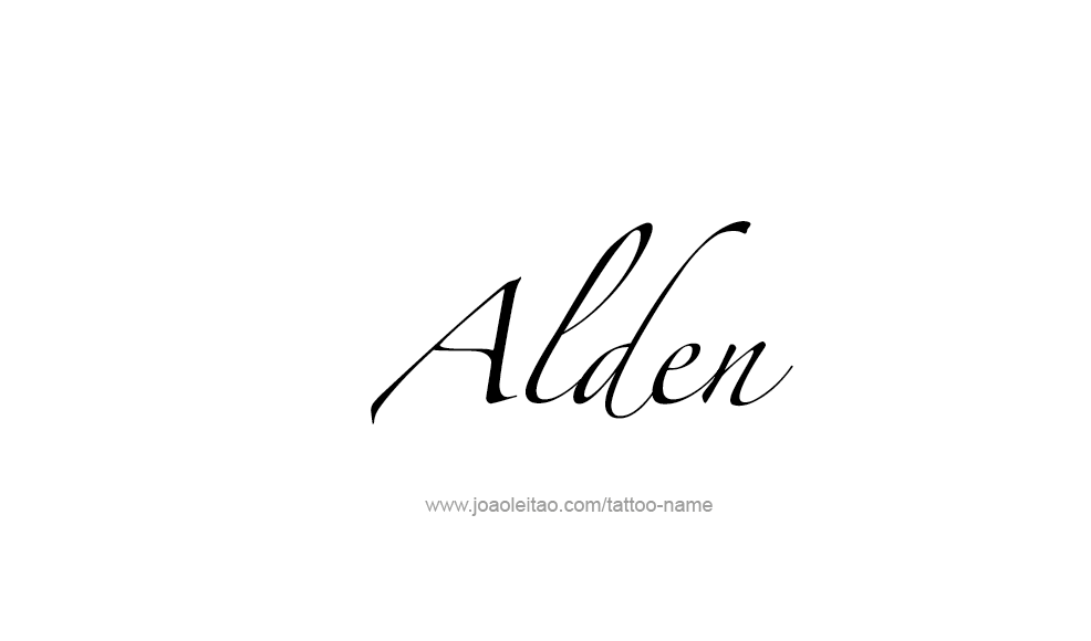 Tattoo Design  Name Alden   