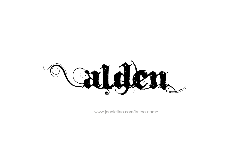 Tattoo Design  Name Alden   