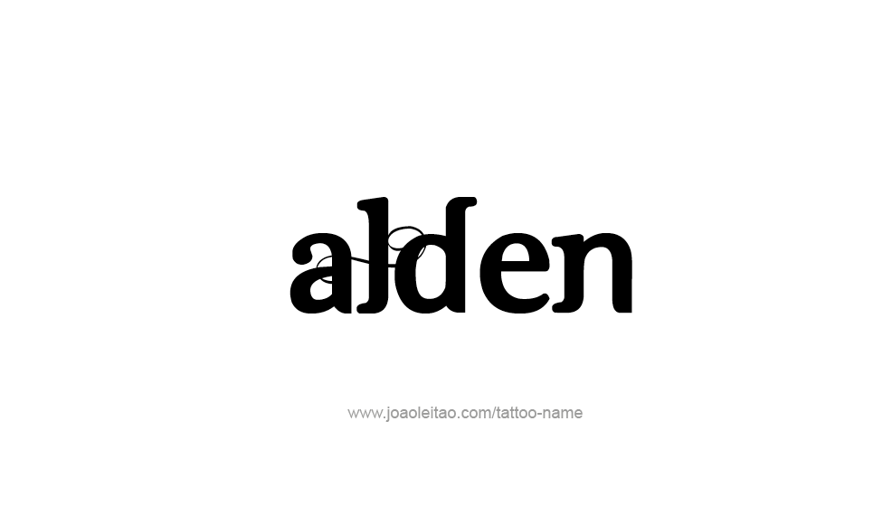 Tattoo Design  Name Alden   