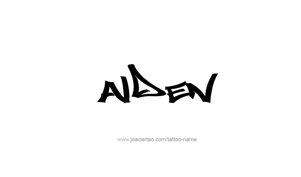 Tattoo Design  Name Alden   