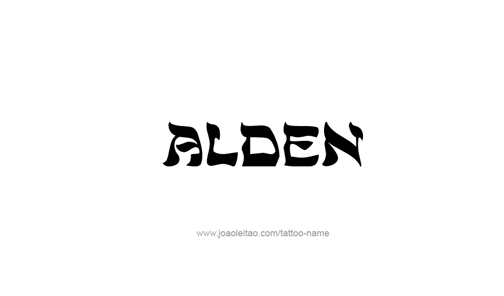 Tattoo Design  Name Alden   