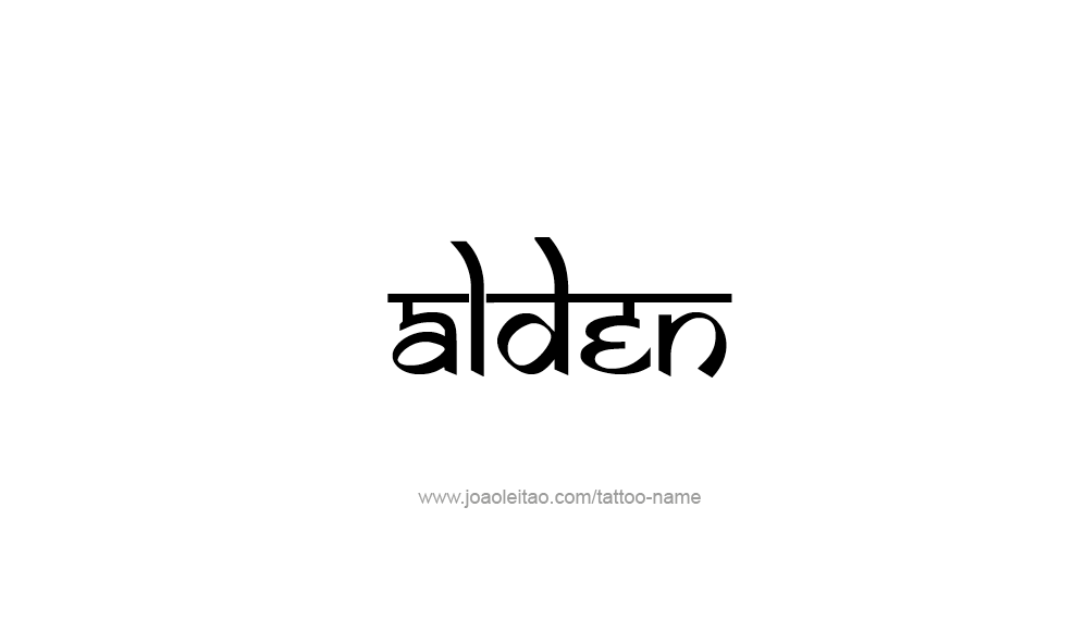 Tattoo Design  Name Alden   