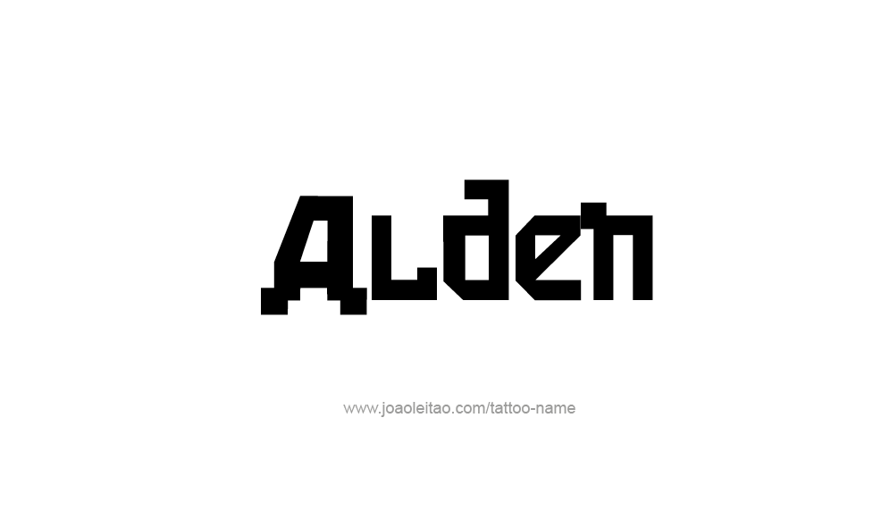 Tattoo Design  Name Alden   