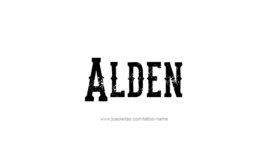 Tattoo Design  Name Alden   