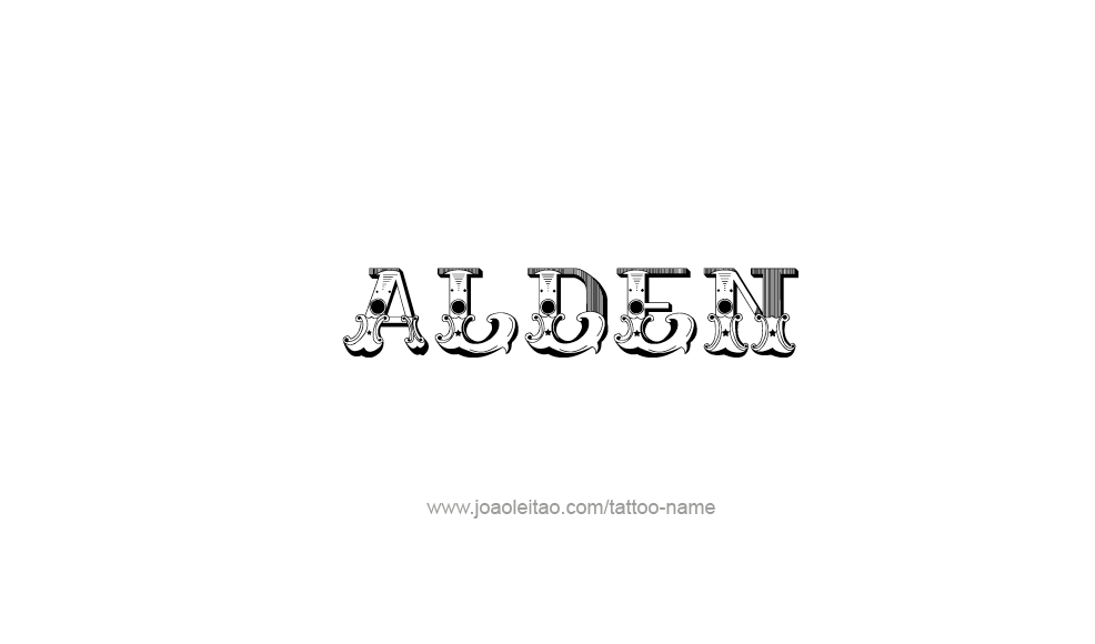 Tattoo Design  Name Alden   