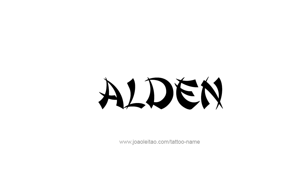 Tattoo Design  Name Alden
