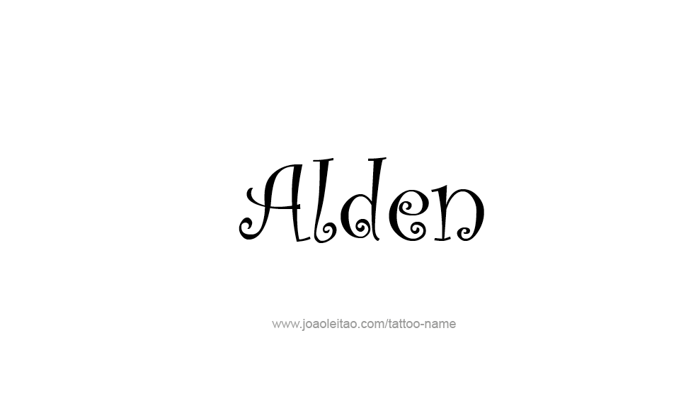 Tattoo Design  Name Alden   