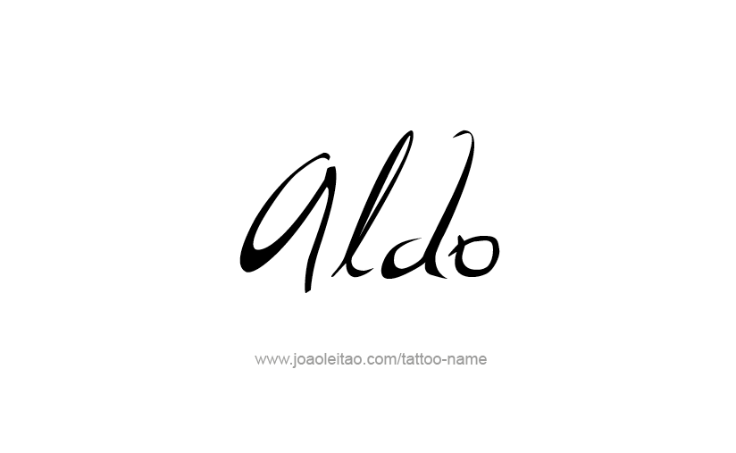 Tattoo Design  Name Aldo   