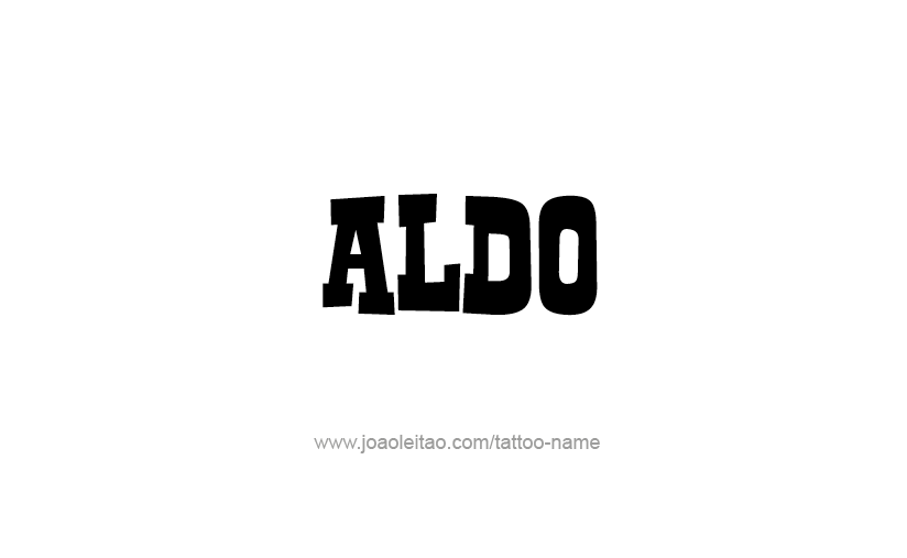 Tattoo Design  Name Aldo   