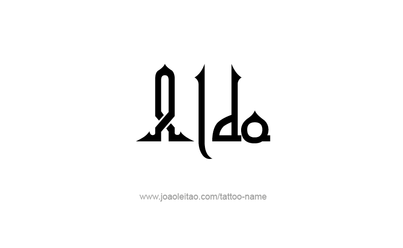 Tattoo Design  Name Aldo   