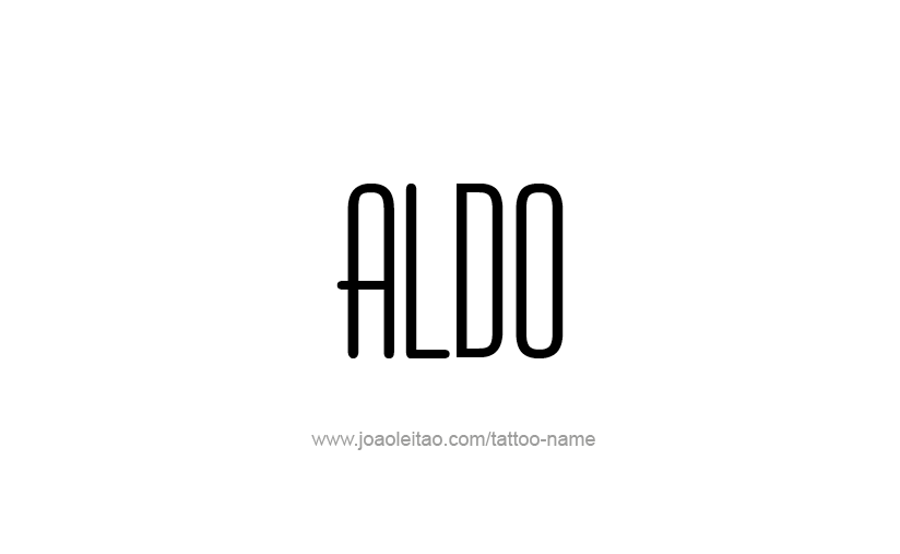 Tattoo Design  Name Aldo   