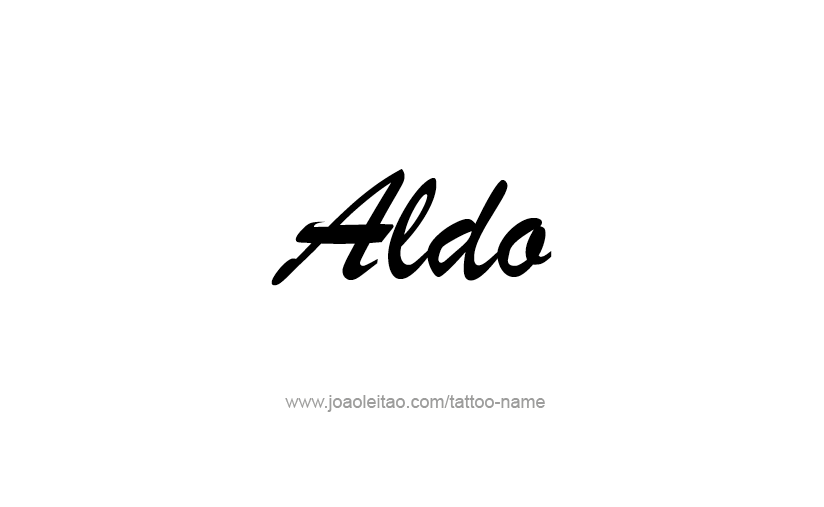 Tattoo Design  Name Aldo   