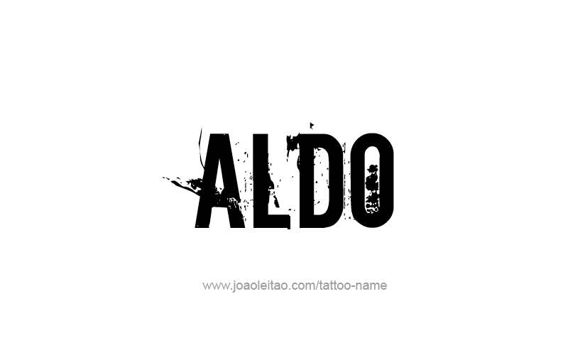 Tattoo Design  Name Aldo   