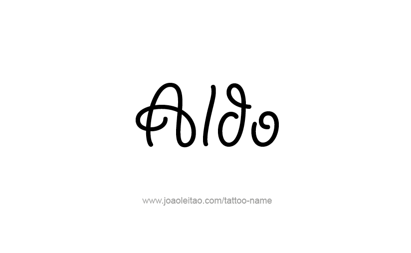 Tattoo Design  Name Aldo   